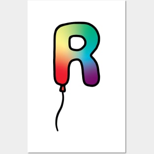 Initial Monogram Balloon Letter R Posters and Art